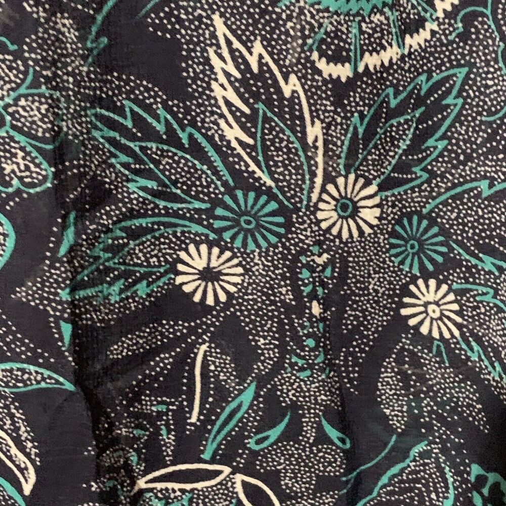 Anthropologie Haida Floral Peasant Blouse Navy Size M - Picture 3 of 7